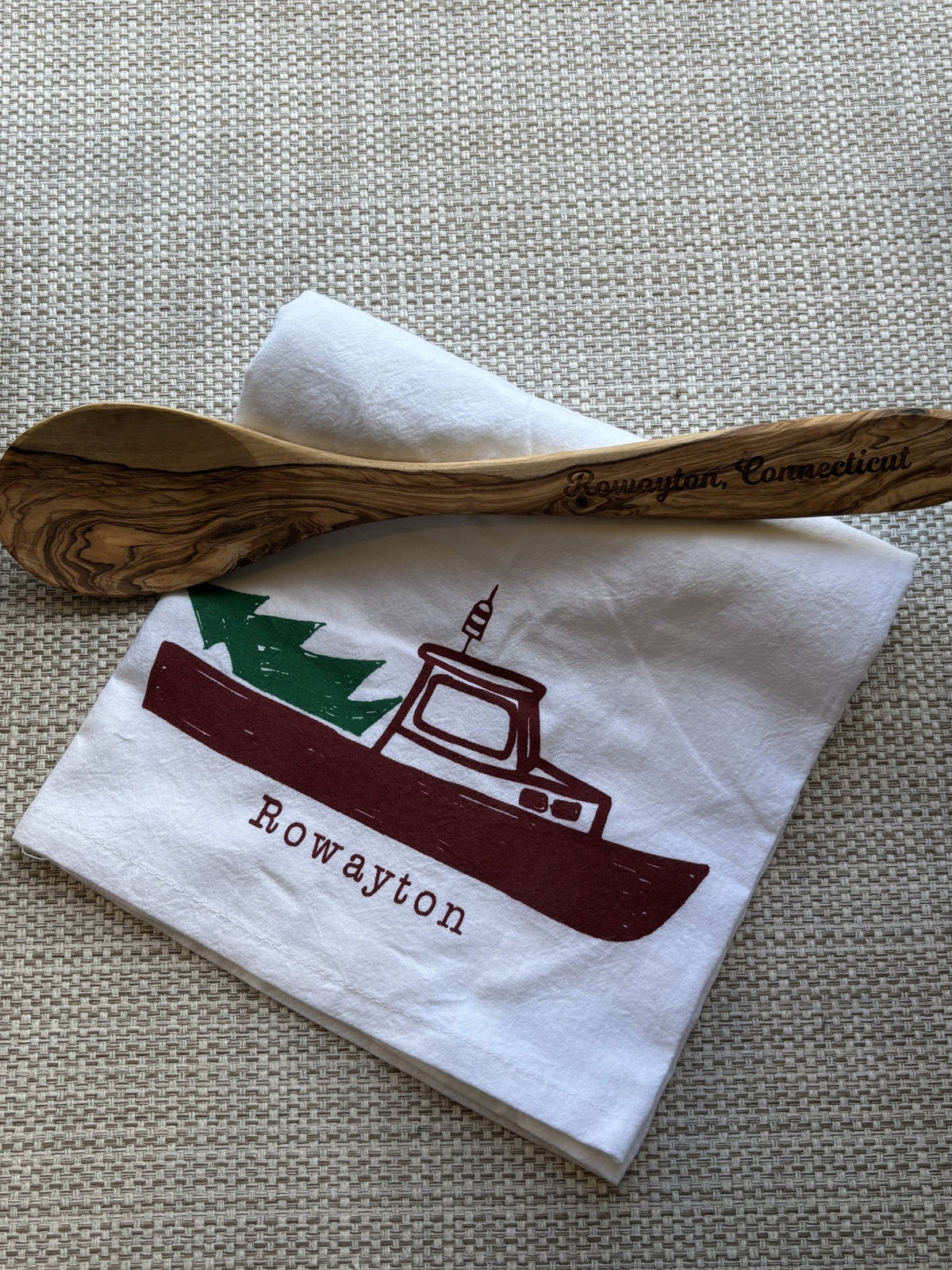 Seagate Studios Rowayton Lobster Boat Tea Towel