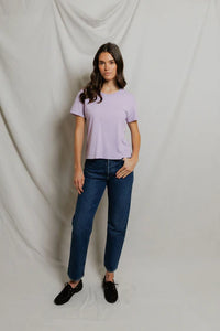 PerfectWhiteTee Harley Boxy Crew Tee Ultraviolet