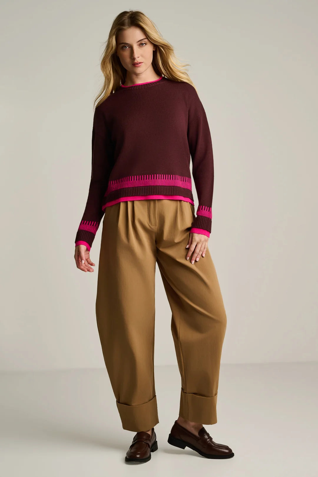 Lisa Todd Point Taken Contrast Crew Sweater