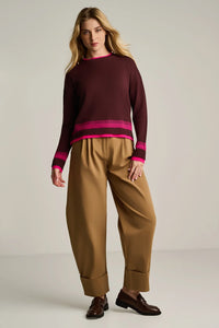 Lisa Todd Point Taken Contrast Crew Sweater