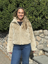 Rino & Pelle Sallie Faux Fur Zip Front Jacket