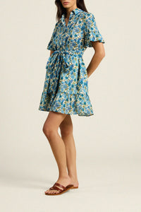 Trovata Birds of Paradis Martinique Cielo Floral Dress
