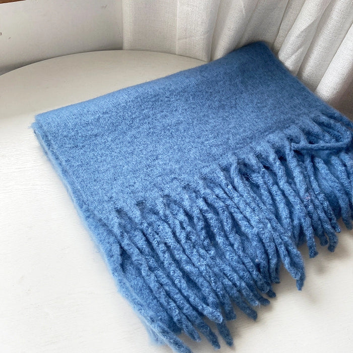 Mohair Tassel Scarf