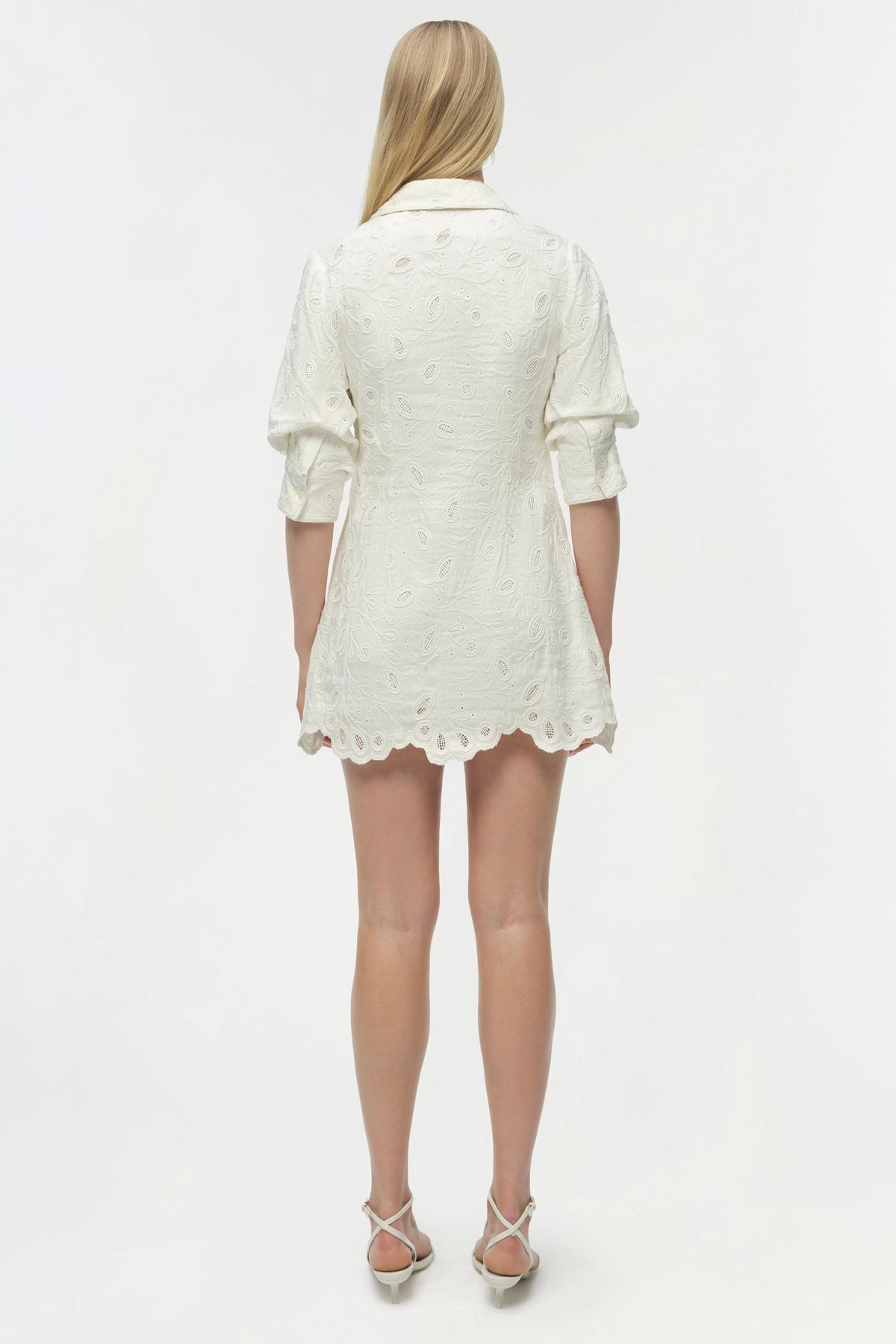 Simkhai Freya Embroidered Linen Mini Dress