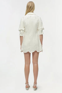 Simkhai Freya Embroidered Linen Mini Dress