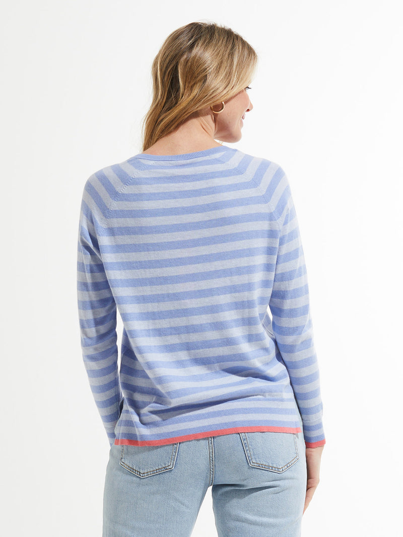 Zaket & Plover Stripe V-Neck Sweater