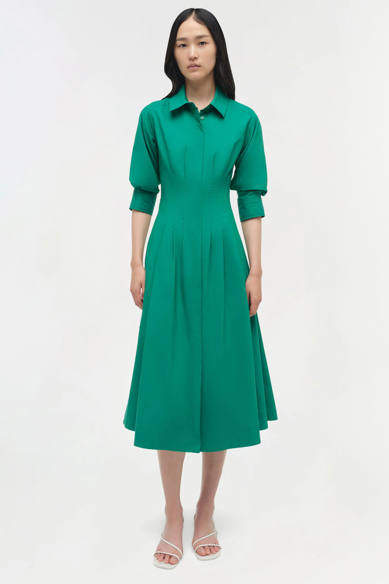 Simkhai Jazz Pintuck Midi Dress Final Clearance
