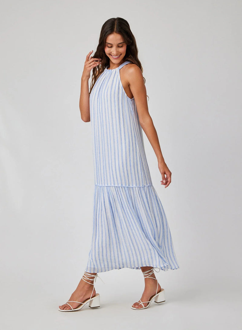 Bella Dahl Tiered Contrast Maxi Dress