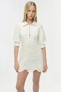 Simkhai Freya Embroidered Linen Mini Dress