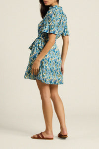 Trovata Birds of Paradis Martinique Cielo Floral Dress
