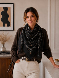 Lineta Bandana Wool Scarf