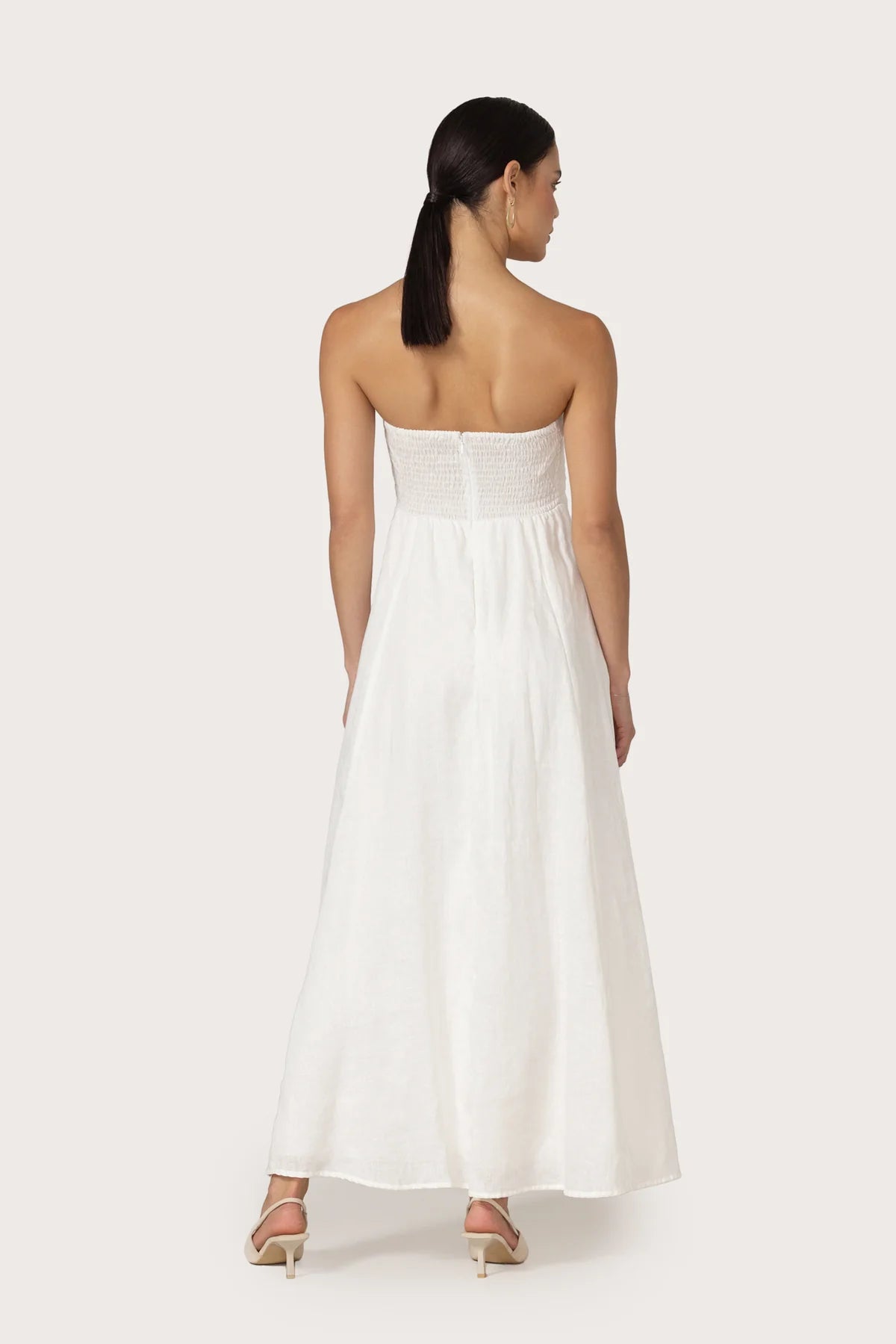 Lusana Talia Linen Maxi Dress