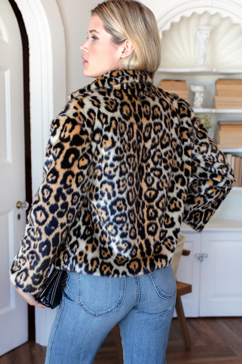 Emerson Fry Leopard Print Short Coat