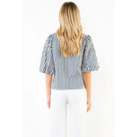 THML Stripe Button Down Top