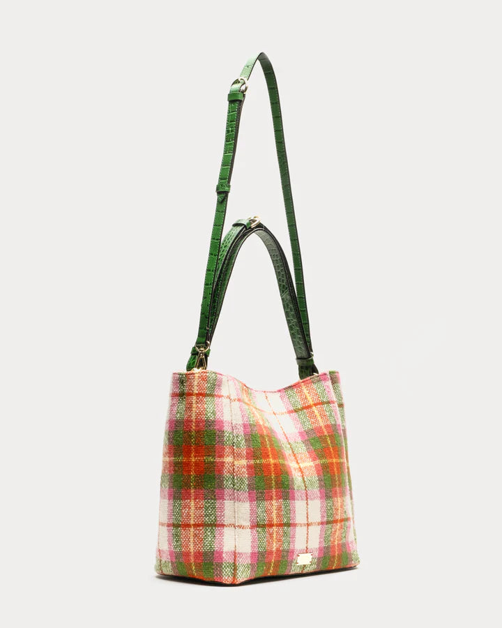 Frances Valentine June Hobo Wool Plaid Bag