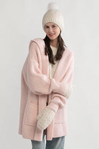 Look by M Mini Hearts Fair Isle PomPom Hat