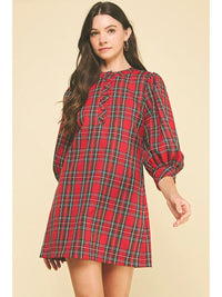 Pinch Plaid Mini Dress
