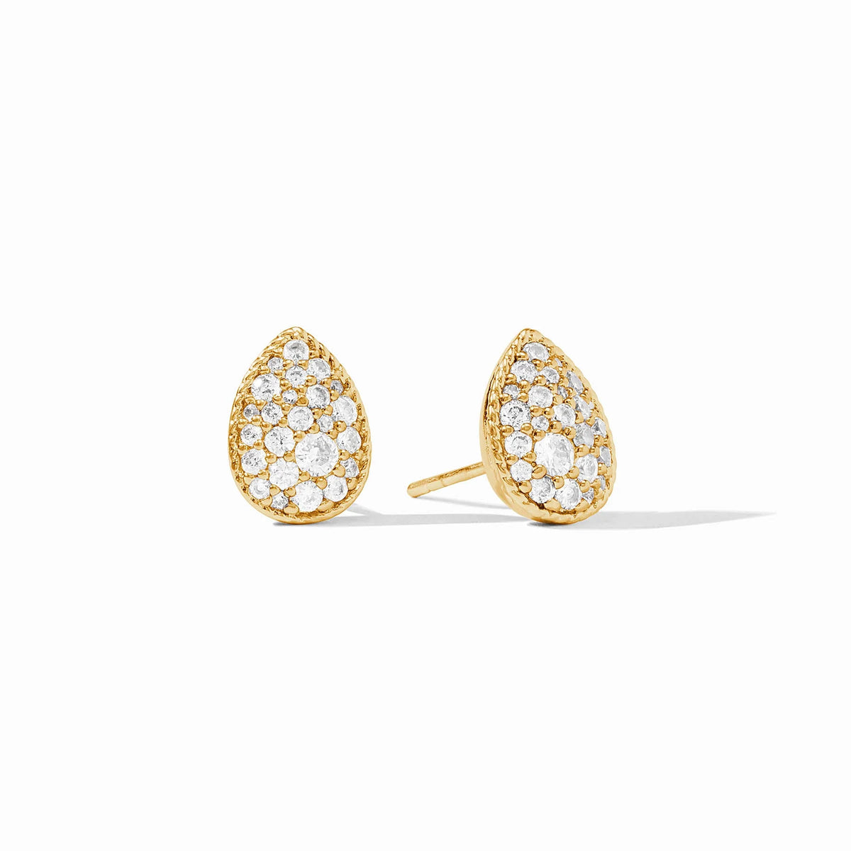Julie Vos Pave Teardrop Stud Earring