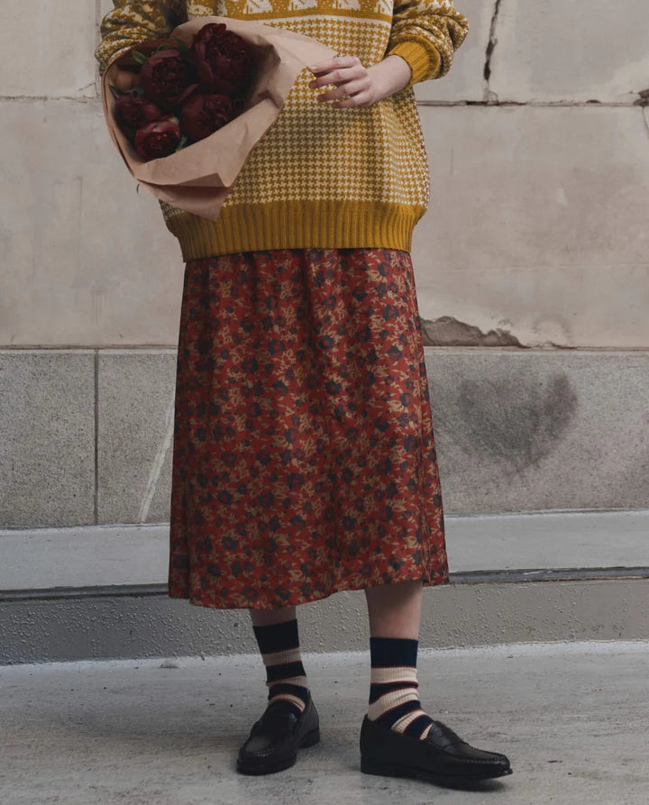 The Great Poppy Print Canary Skirt
