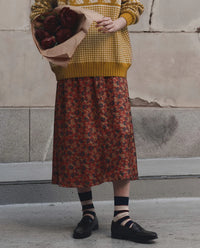 The Great Poppy Print Canary Skirt