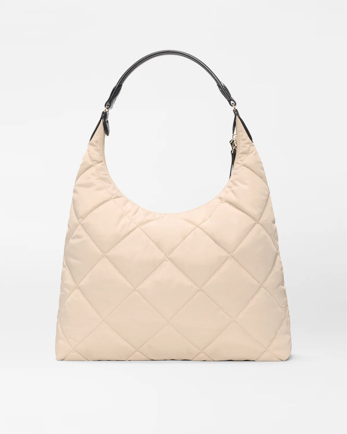 MZ Wallace Madison Shoulder Bag Buff Black