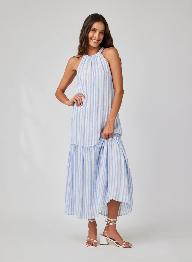 Bella Dahl Tiered Contrast Maxi Dress