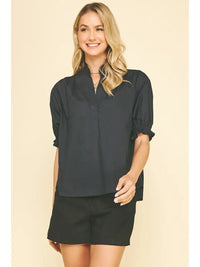 Pinch Balloon Sleeve Top