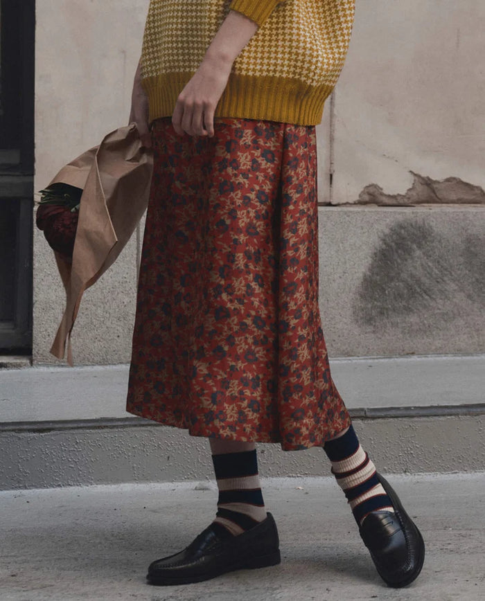 The Great Poppy Print Canary Skirt