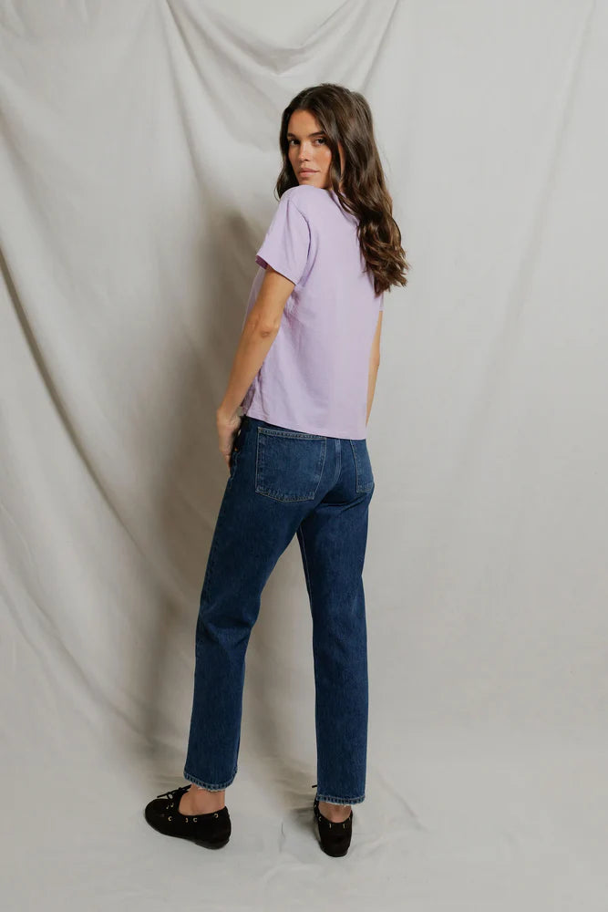PerfectWhiteTee Harley Boxy Crew Tee Ultraviolet