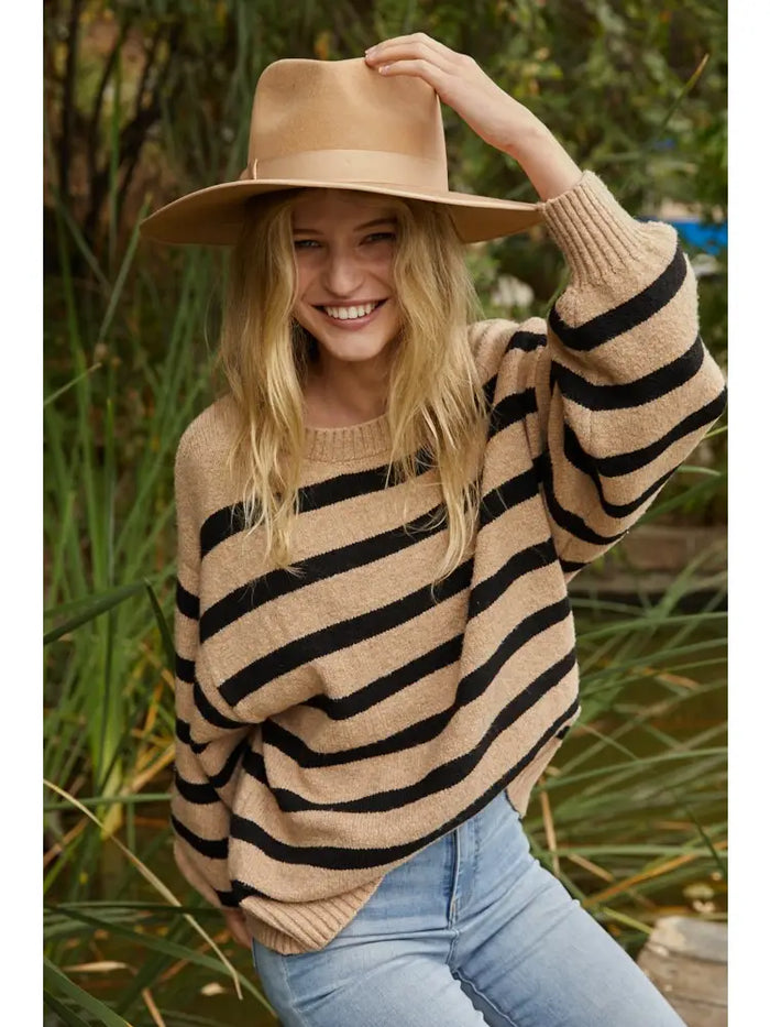 By Together Oversized Striped Sweater
