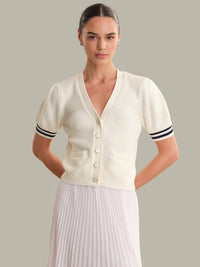 525 America Avalon Puff Sleeve Cardigan