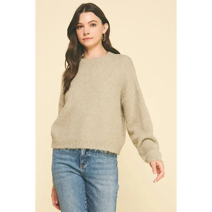 Pinch Long Sleeve Drop Shoulder Sweater