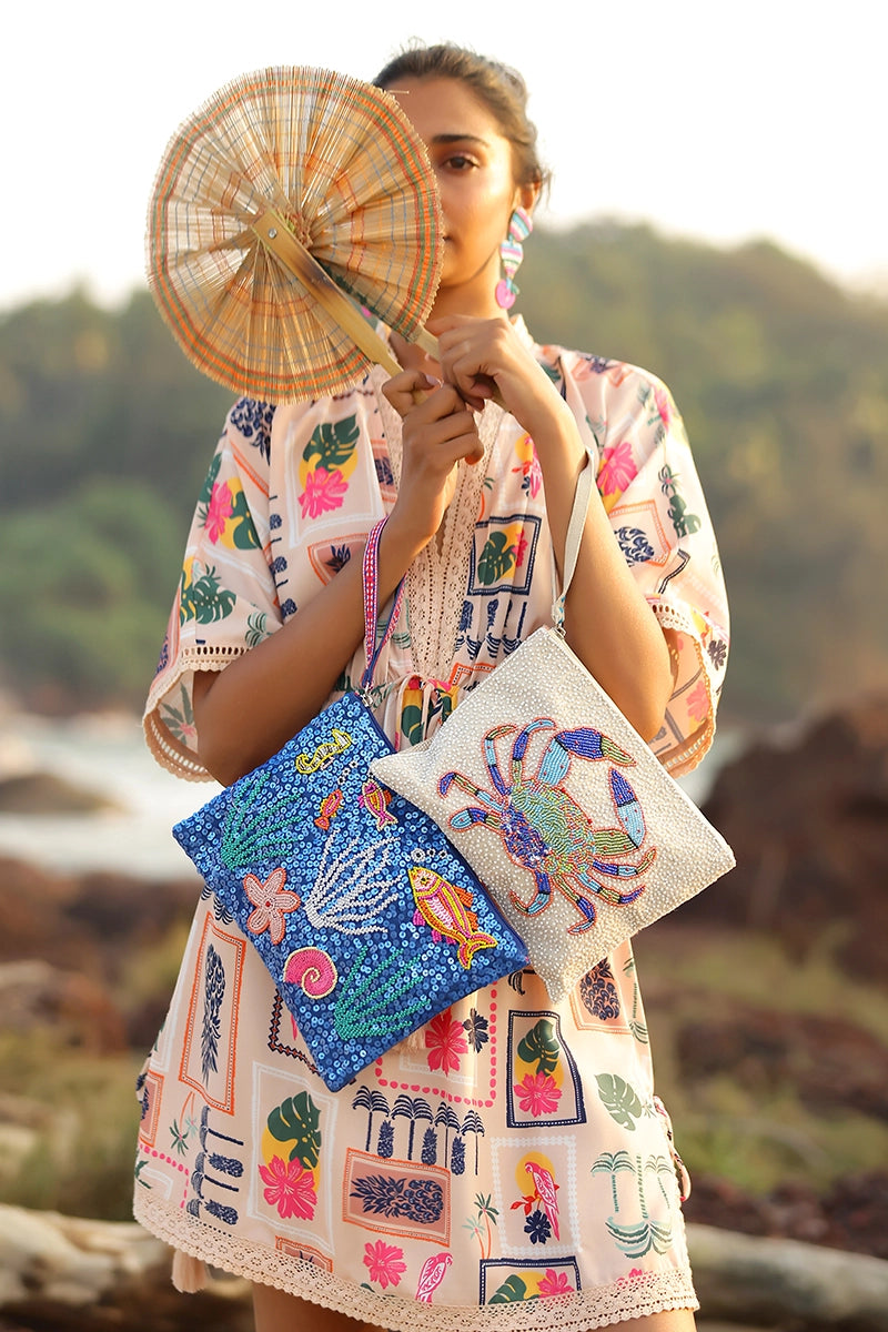 America & Beyond Underwater Tales Beaded Wristlet