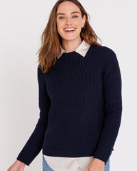 Pura Cashmere Cotton Fisherman Sweater
