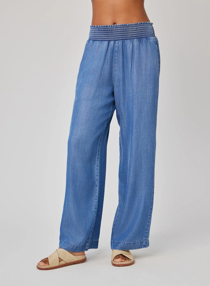 Bella Dahl Smocked Waist Wide Leg Pant