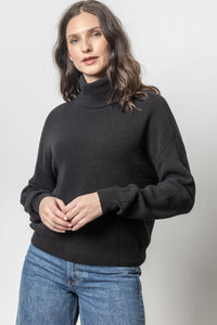 Lilla P Relaxed Rib Turtleneck Sweater Final Clearance