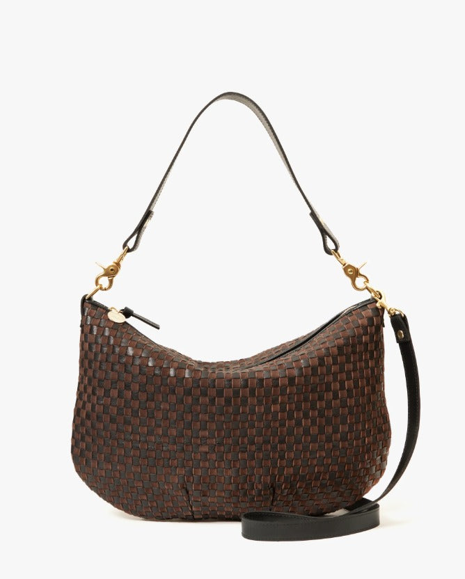 Clare V Moyen Messenger Woven Checker Bag