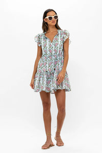 Oliphant Cinched Flirty Mini Dress