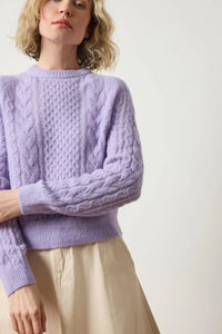 Lilla P Mixed Stitch Alpaca Crew Sweater