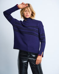 Lisa Todd Highline Stripe Mock Neck Sweater