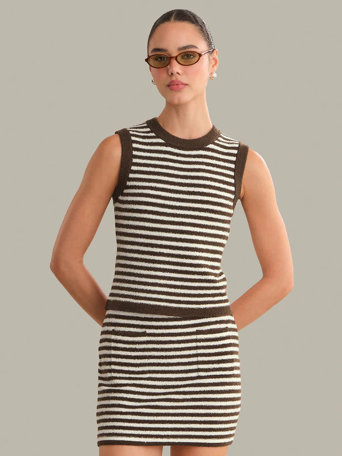 525 America Alessia Teddy Stripe Tank