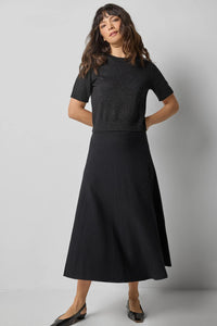 Lilla P Cotton Cashmere Short Sleeve Sparkle Sweater