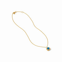 Julie Vos Cabochon Solitaire Necklace London Blue