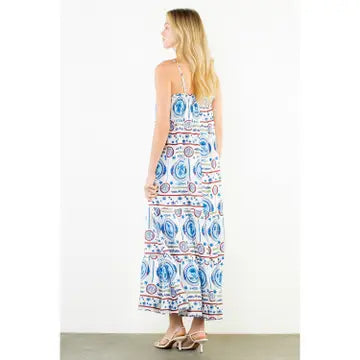 THML Sea Print Maxi Dress