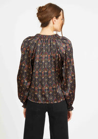 Caballero Vickie Giraffe Bouquet Print Top