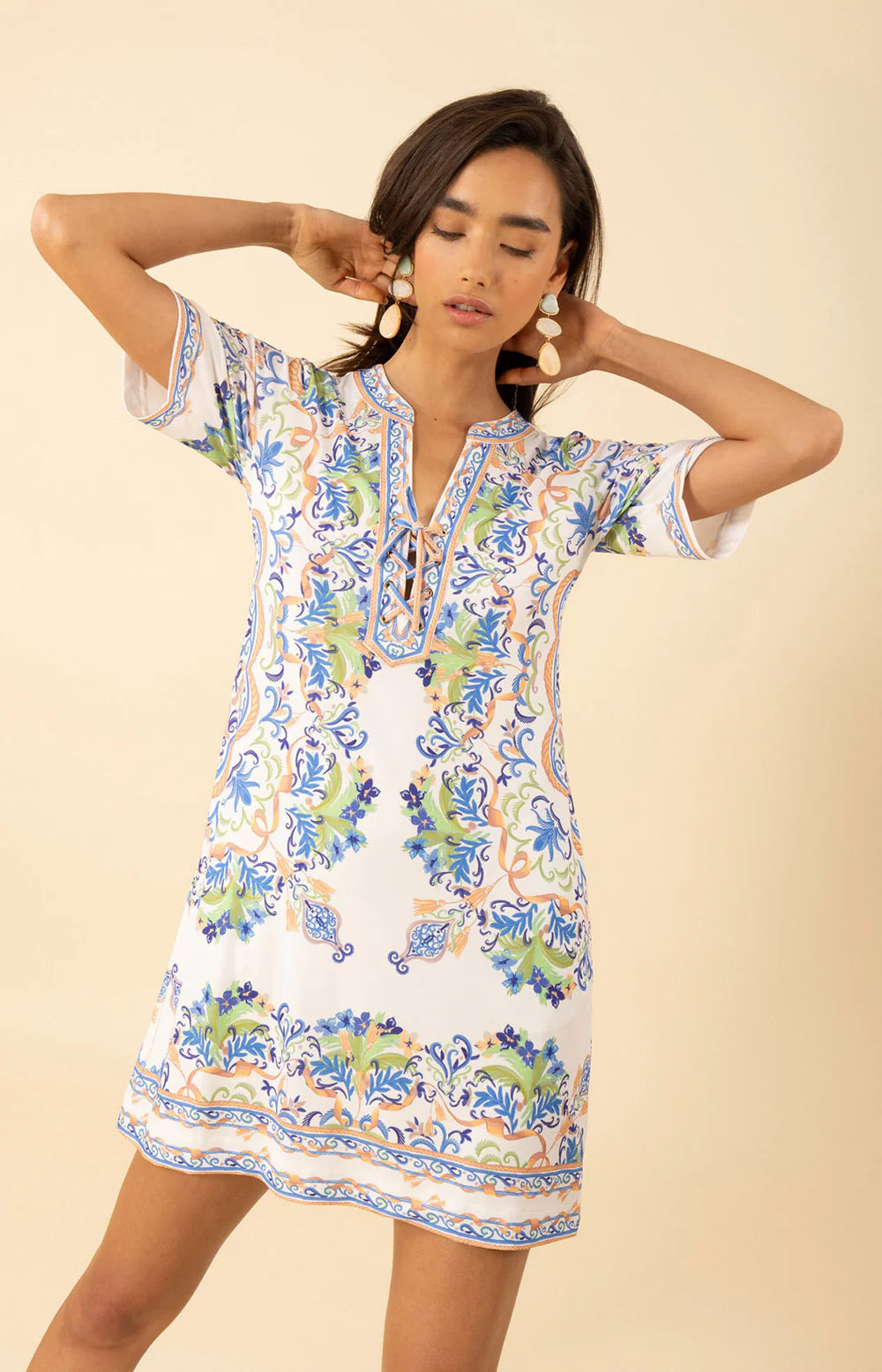 Hale Bob Dani Medalion Print Jersey Dress