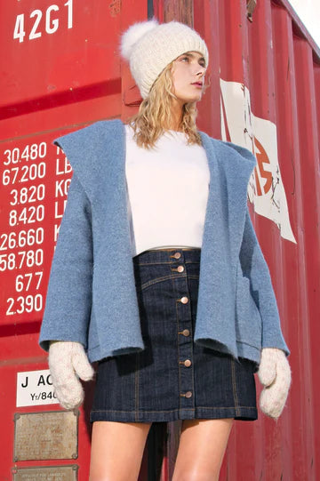 Look by M Mini Hearts Fair Isle PomPom Hat