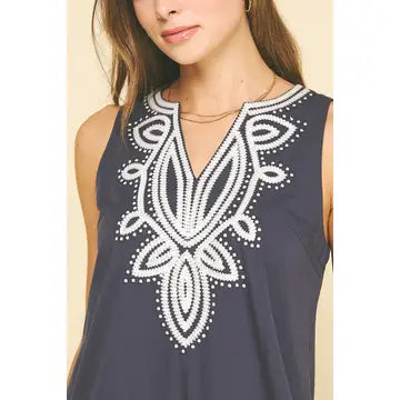 Pinch Embroidered Mini Dress