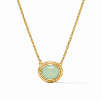 Julie Vos Portofino Solitaire Necklace Aqua Jade