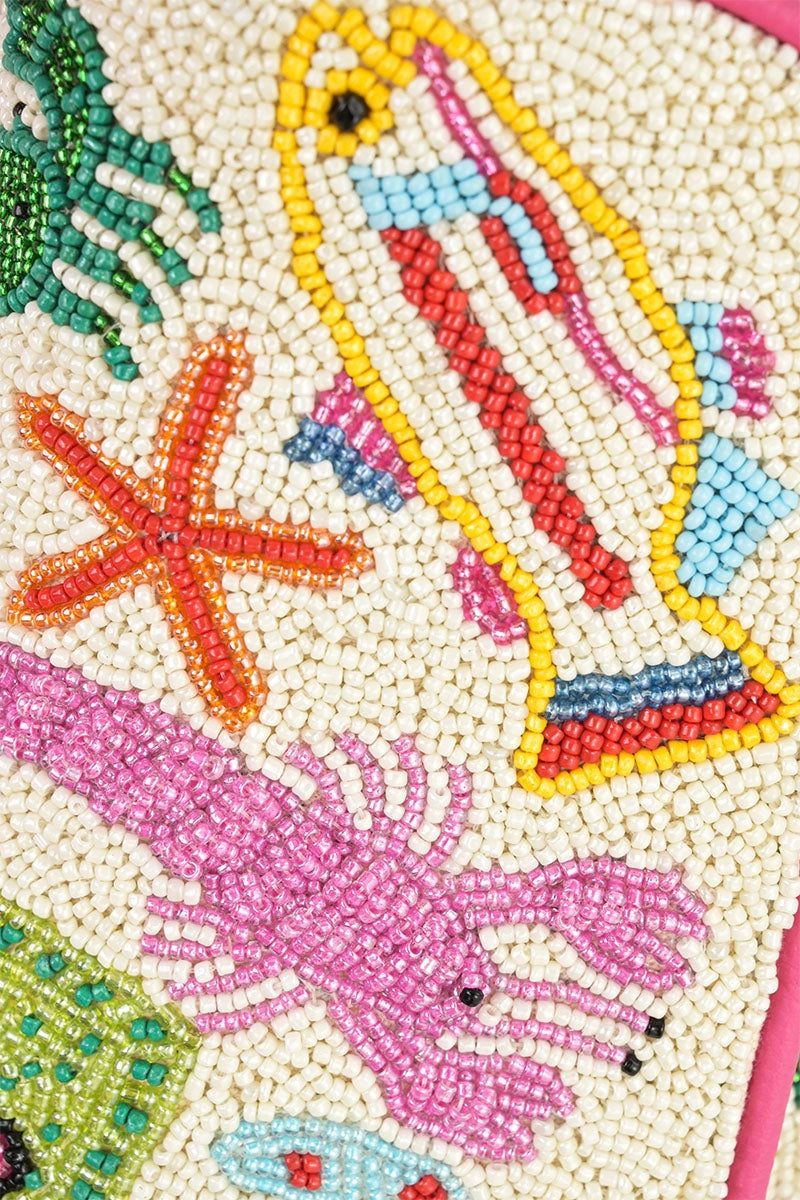 America & Beyond Underwater Tales Beaded Shoulder Bag